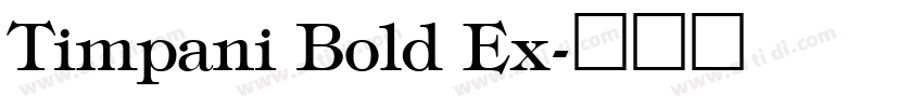Timpani Bold Ex字体转换